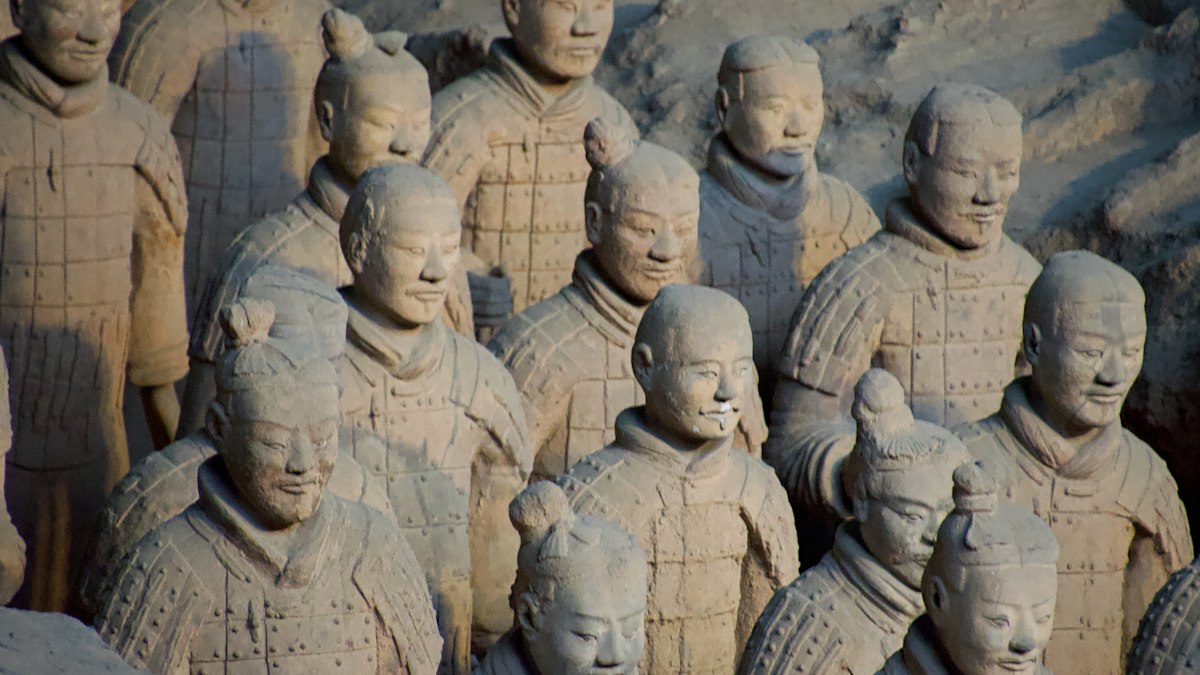 整列する兵馬俑